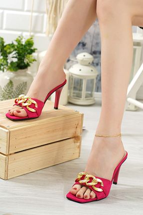 دمپائی صورتی زنانه چرم مصنوعی UBR SHOES - کد 711597212