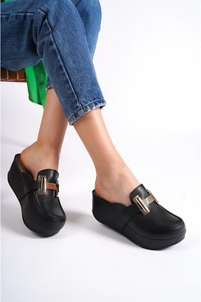دمپائی مشکی زنانه چرم مصنوعی Capone Outfitters - کد 672431246