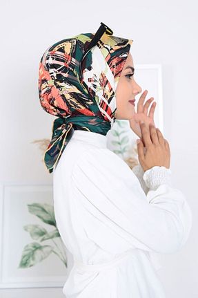 روسری سبز پلی استر AKLİMA BUTİK - کد 712707545