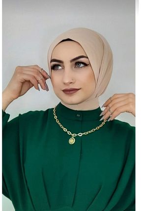 روسری بژ ساده AHRAR tesettür - کد 712730249