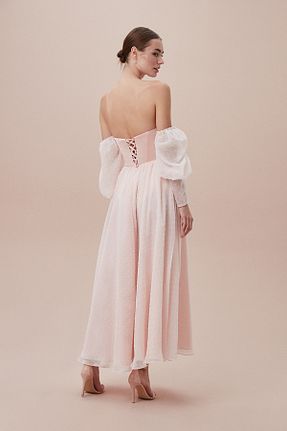 لباس مجلسی و فارغ التحصیلی آبی زنانه توری Oleg Cassini - کد 513734302