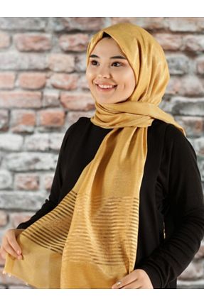 شال زرد زنانه پلی استر ZENİPEK - کد 41683120