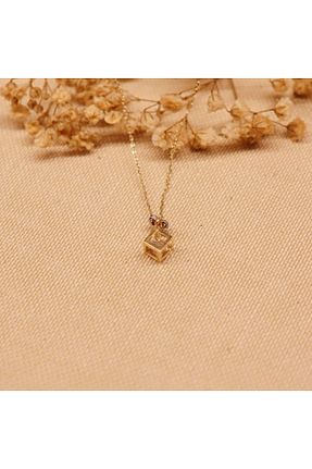 گردنبند طلا سبز زنانه 14 عیار TAHAN MÜCEVHERAT - کد 712987963
