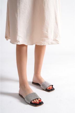 دمپائی مشکی زنانه چرم مصنوعی پاشنه ساده پاشنه کوتاه ( 4 - 1 cm ) کد 245029158