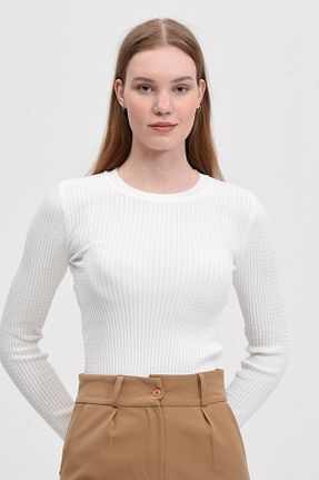 بلوز سفید زنانه ساده Fanori Woman - کد 713020505