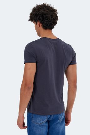 تی شرت طوسی مردانه رگولار یقه گرد تکی کد 713503602