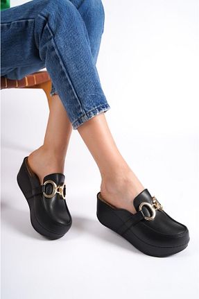 دمپائی مشکی زنانه چرم مصنوعی Capone Outfitters - کد 672441816