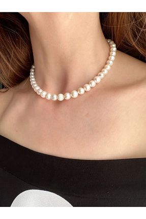 گردنبند مروارید سفید مروارید آب شیرین Hazeran accessories - کد 712309075