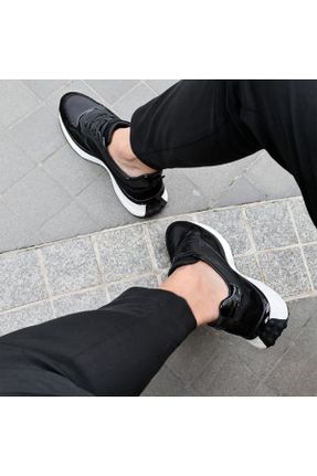 کفش کژوال مشکی مردانه چرم طبیعی پاشنه کوتاه ( 4 - 1 cm ) پاشنه ساده کد 712381019