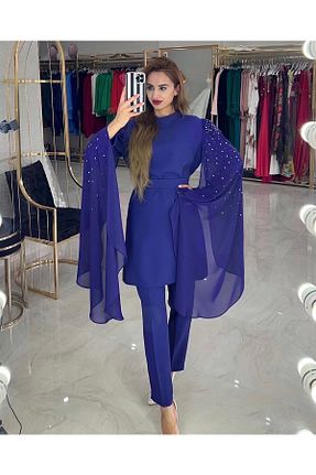ست بالاتنه و پائین تنه بنفش زنانه بافتنی panaline - کد 712526415