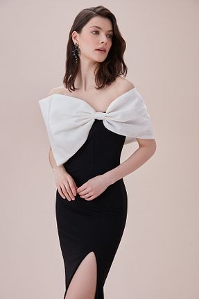 لباس مجلسی و فارغ التحصیلی مشکی زنانه کرپ Oleg Cassini - کد 702186615