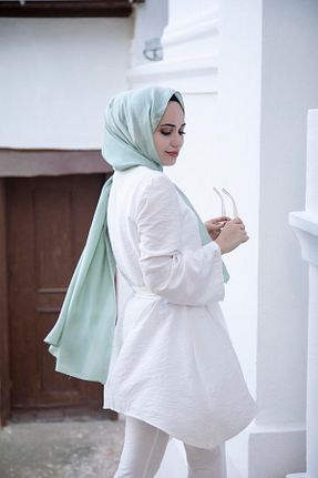 شال آبی زنانه پلی استر ZENİPEK - کد 136407903