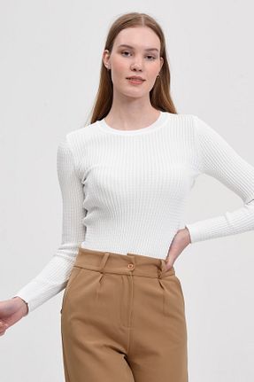 بلوز سفید زنانه ساده Fanori Woman - کد 713020505