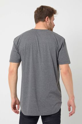 تی شرت طوسی مردانه رگولار پنبه (نخی) یقه گرد بیسیک کد 230913902