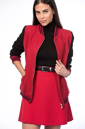 کت زرشکی زنانه پشمی Pitti - کد 128298