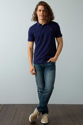 پولوشرت سرمه ای مردانه پنبه ای U.S. Polo Assn. - کد 4945664