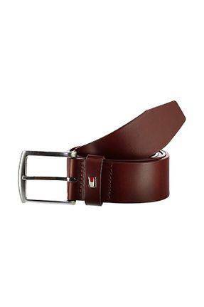 کمربند قهوه ای مردانه چرم خالص Tommy Hilfiger - کد 2099361