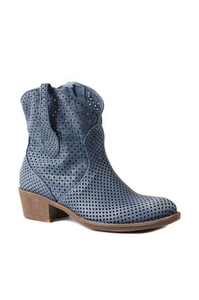 بوت / نیم بوت آبی زنانه چرم خالص Sail Lakers - کد 2893678