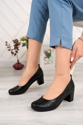کفش کژوال مشکی زنانه چرم طبیعی پاشنه کوتاه ( 4 - 1 cm ) پاشنه ساده کد 712598771
