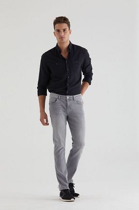 شلوار جین طوسی مردانه پاچه ساده Pantamo Jeans - کد 292106352