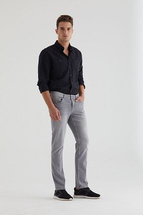 شلوار جین طوسی مردانه پاچه ساده Pantamo Jeans - کد 292106352