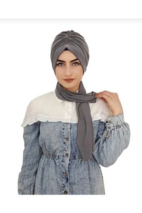 روسری طوسی ساده AHRAR tesettür - کد 713285513