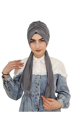 روسری طوسی ساده AHRAR tesettür - کد 713285513