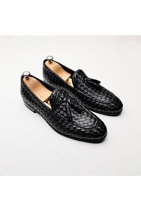 کفش کلاسیک مشکی مردانه چرم خالص İBAY - کد 714512343