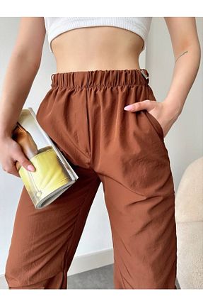 شلوار قهوه ای زنانه پارچه ÇEÇİM - کد 714540771