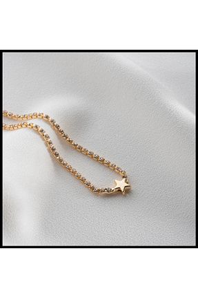 گردنبند جواهر طلائی زنانه روکش طلا sorti takı aksesuar - کد 713561958