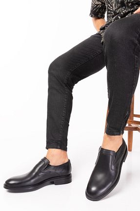کفش کلاسیک مشکی مردانه چرم خالص maximoda - کد 713563548