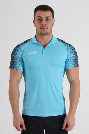 پولوشرت فیروزه ای مردانه رگولار Diadora - کد 713587324