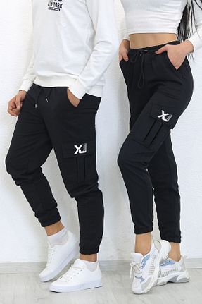 شلوار کرمگن مشکی زنانه اورسایز memowear - کد 714486024