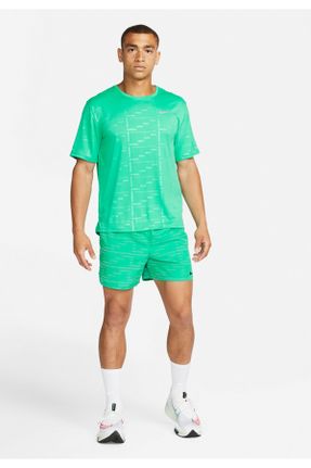تی شرت سبز مردانه رگولار یقه گرد پلی استر پوشاک ورزشی کد 714665649
