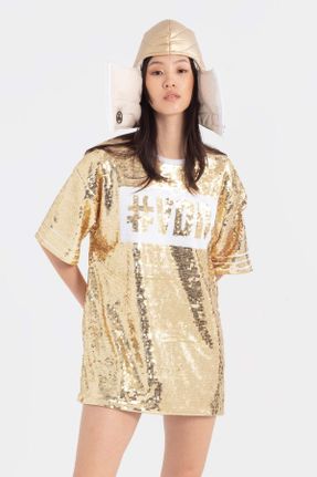 تی شرت طلائی زنانه کد 715320123