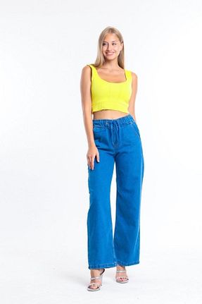 شلوار آبی زنانه بافتنی MAYEN MODA - کد 715834408