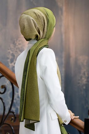 شال خاکی زنانه Medine İpeği Vissona - کد 715529429