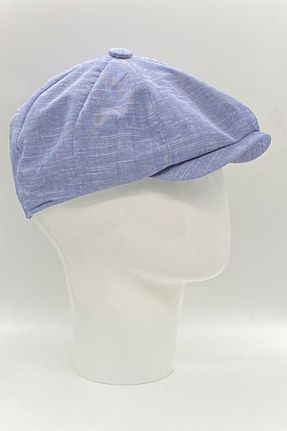 کلاه آبی مردانه مخلوط کتان Hoppe - کد 715999207