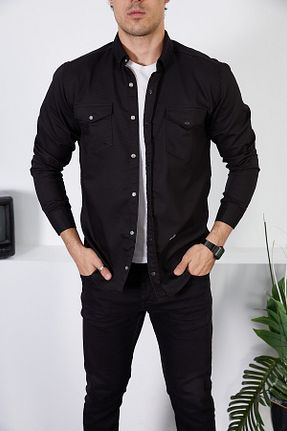پیراهن مشکی مردانه اسلیم فیت ENZİM JEANS - کد 701480456