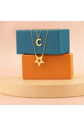 گردنبند نقره طلائی زنانه 925 عیار Dkmn Silver - کد 716409915