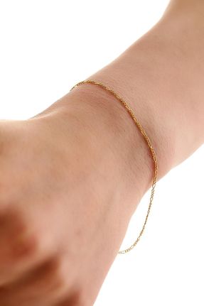 دستبند طلا زرد زنانه 14 عیار Sefa Gold - کد 716549855