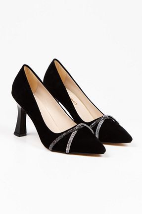 کفش استایلیتو مشکی پاشنه ضخیم WALK WOMEN - کد 716807555
