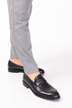 کفش کلاسیک مشکی مردانه چرم خالص maximoda - کد 716313594