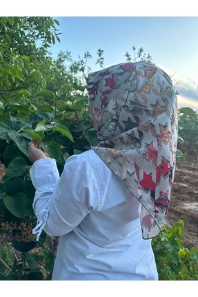 شال بژ زنانه پنبه ای AKLİMA BUTİK - کد 716564221