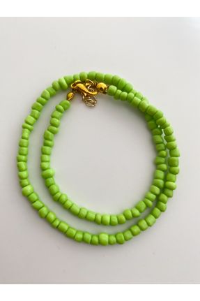 گردنبند جواهر سبز زنانه منجوق کد 689334186
