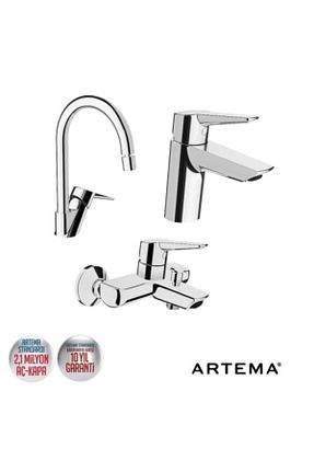شیرآلات حمام کروم Artema - کد 52410723