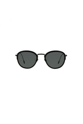 عینک آفتابی مشکی زنانه 50 UV400 فلزی مات بیضی کد 716437925