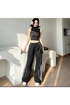 شلوار کرمگن مشکی زنانه اورسایز AtegeWear - کد 706356943