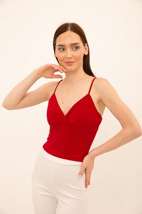 بلوز قرمز زنانه ساده Laranor - کد 716615026