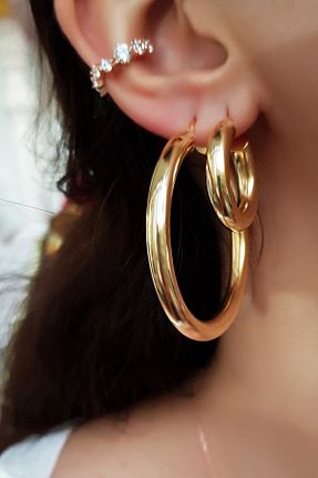 گوشواره نقره طلائی زنانه 925 عیار MorMajor Silver - کد 45866322